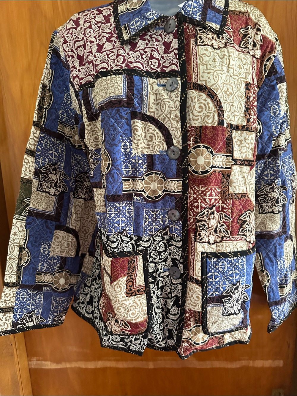 KOOS of Course Reversible Silk Quilted Jacket M NWT